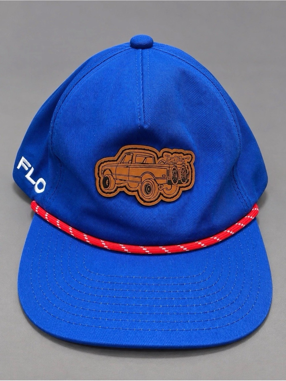Men's Blue Cap with Vintage Car Patch by